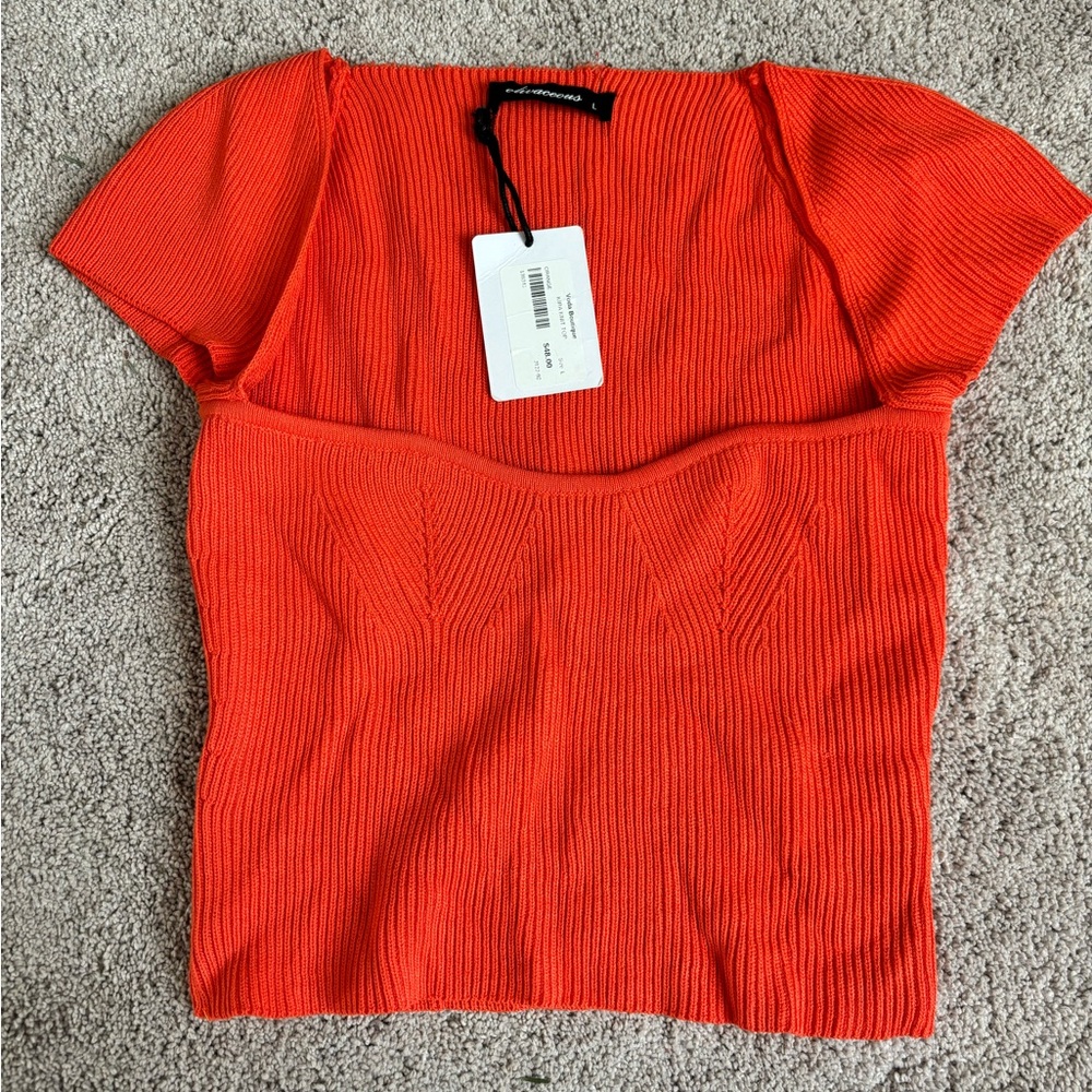 Orange crop top